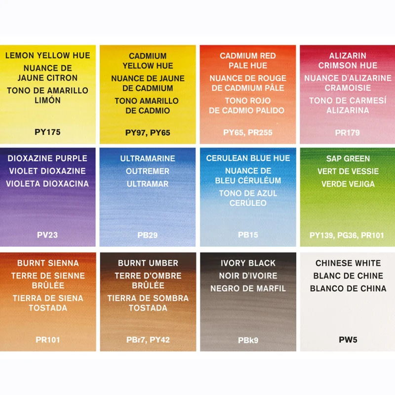 Winsor and Newton - Cotman Watercolour - 12 Tube Set