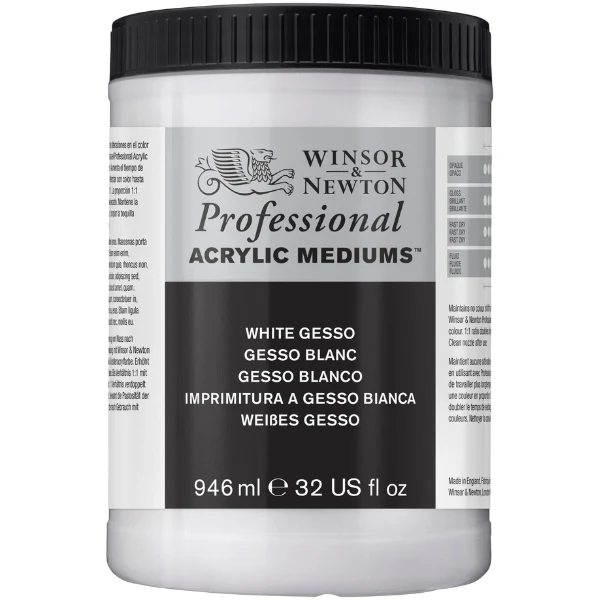 Winsor and Newton - Professional Artists' Acrylic White Gesso 946ml