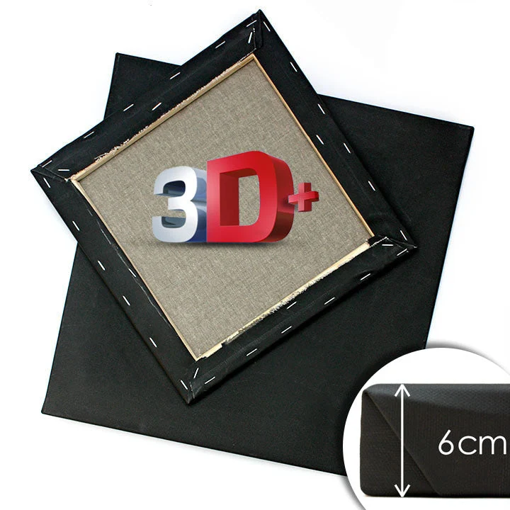 3D+ Black Stretched Canvas PROFI