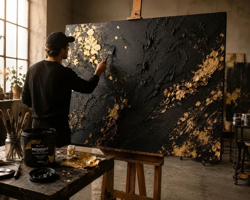 ARTMiE Midnight 3D Black Relief Paste