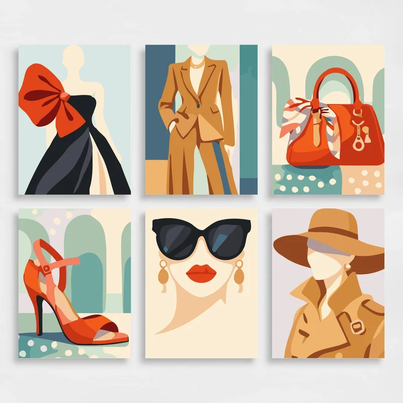 Fashion - Mini Paint by Numbers Set