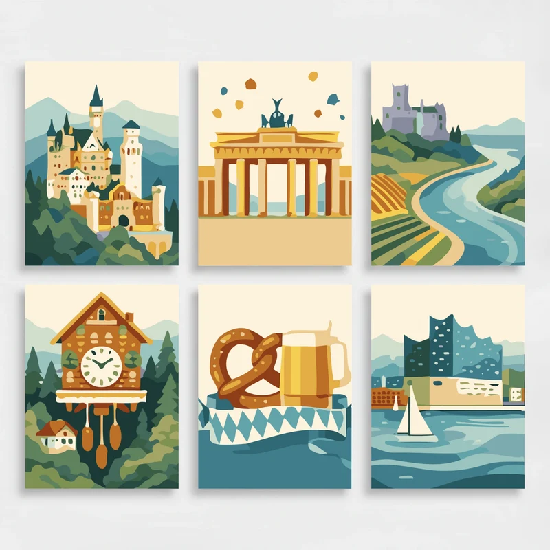 Germany - Mini Paint by Numbers Set