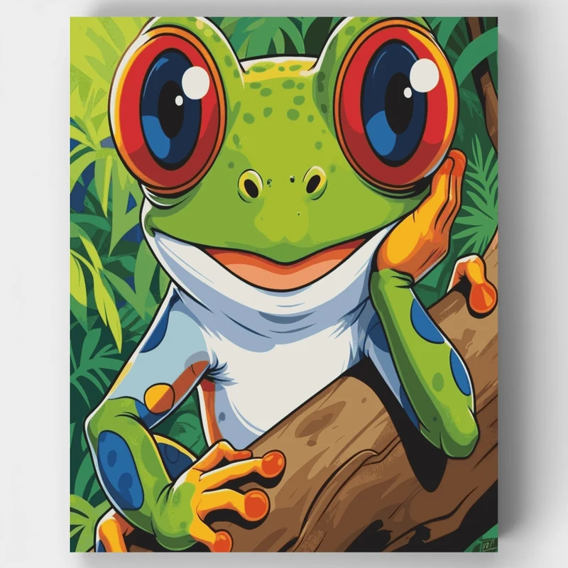 Red-Eyed Tree Frog - Paint by Numbers Kit