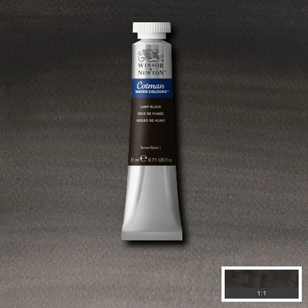 Winsor and Newton - Cotman Watercolour - 21ml - Lamp Black