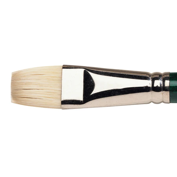 Winsor and Newton - Winton Short Flat-Bright Long Handle Brush - No. 12