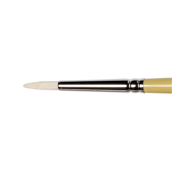Winsor and Newton - Artists' Hog Round Long Handle Brush - No. 2