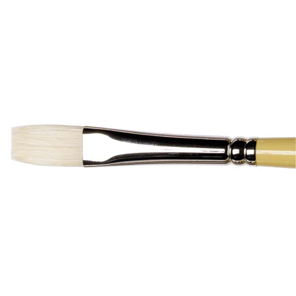 Winsor and Newton - Artists' Hog Long Flat Long Handle Brush - No. 6
