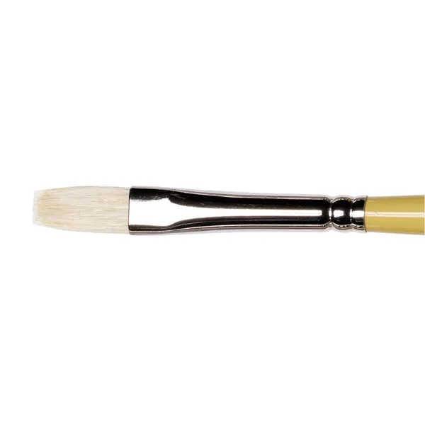 Winsor and Newton - Artists' Hog Long Flat Long Handle Brush - No. 4