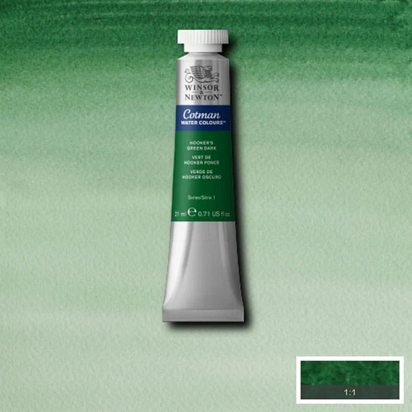 Winsor and Newton - Cotman Watercolour - 21ml - Hookers Green Dark