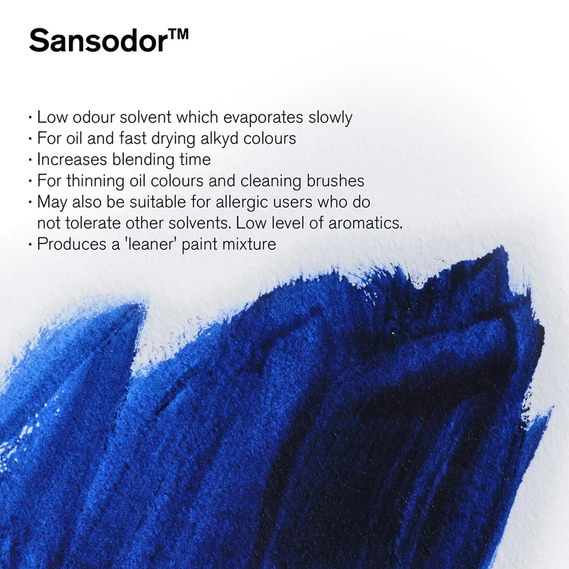 Winsor and Newton - Sansodor Low Odour Solvent Cleaner - 1 Litre