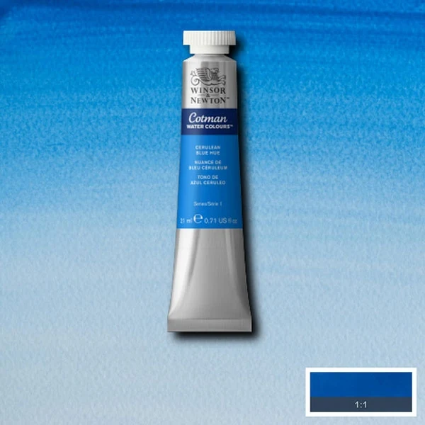 Winsor and Newton - Cotman Watercolour - 21ml - Cerulean Blue
