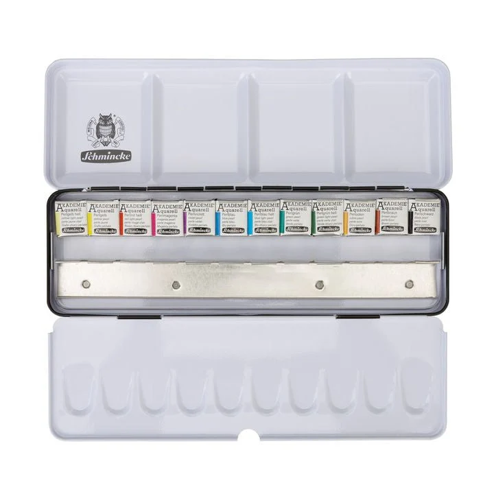 Schmincke AKADEMIE Pearlescent Watercolors Set of 12