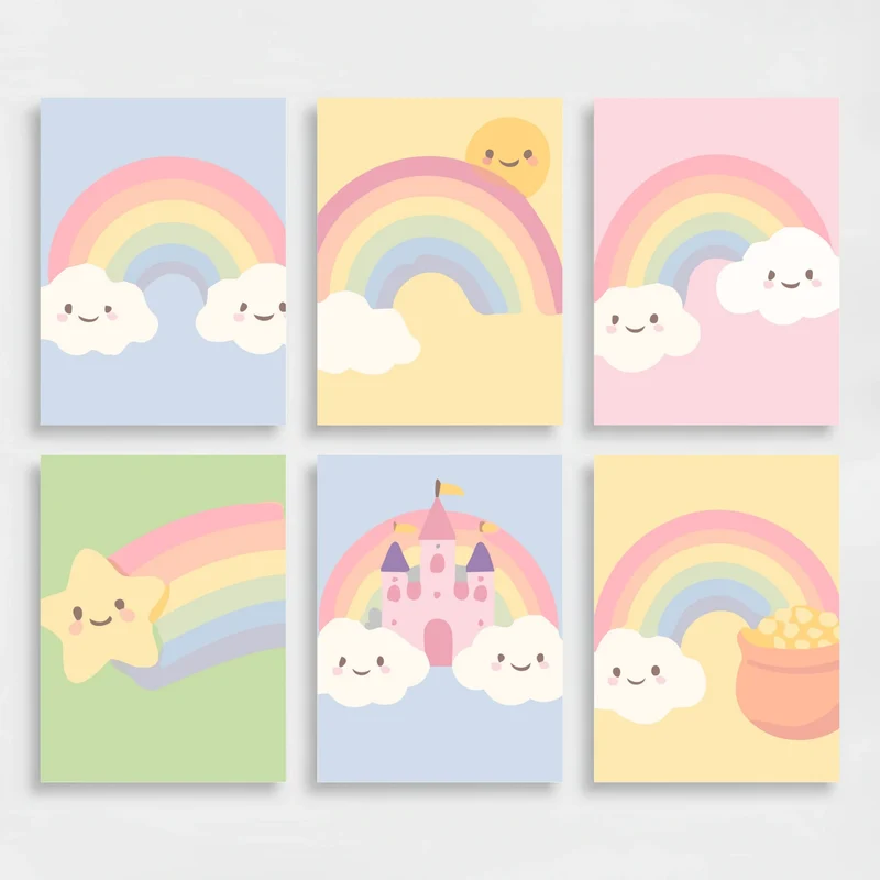 Rainbow Dreams - Mini Paint by Numbers Set