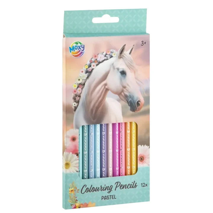MOXY Pastel Horse Colored Pencils, Set of 12