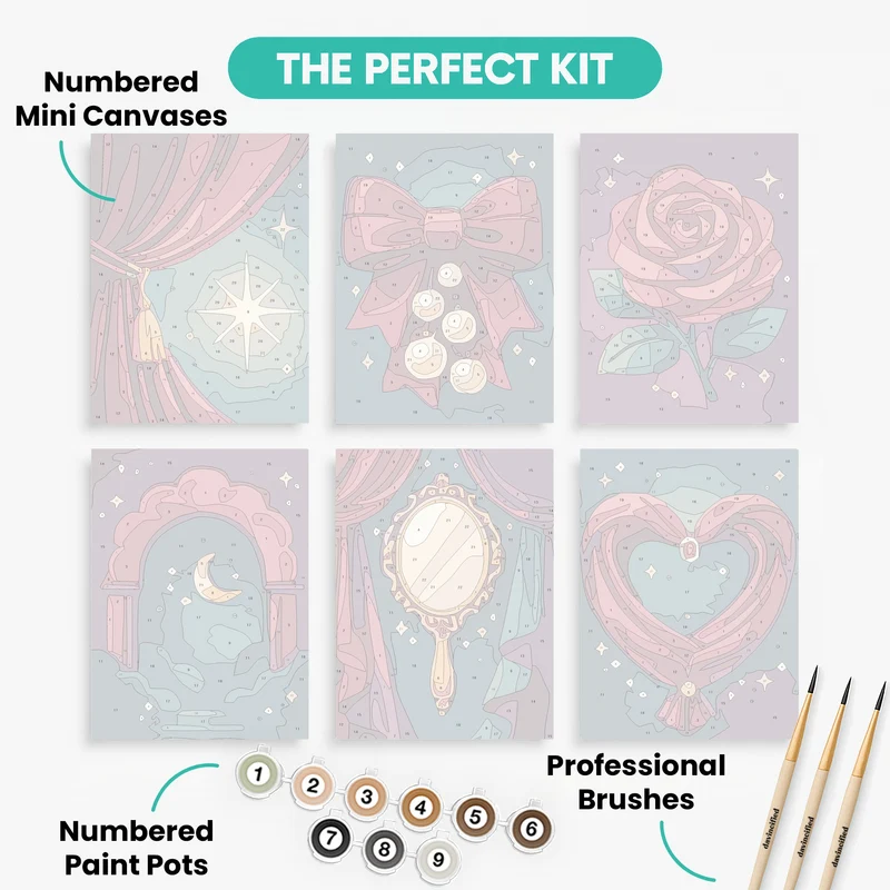 Theatrical Elegance - Mini Paint by Numbers Set
