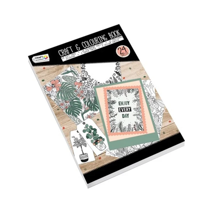 Creative Book with Plant Coloring Pages, A5, 24 Sheets