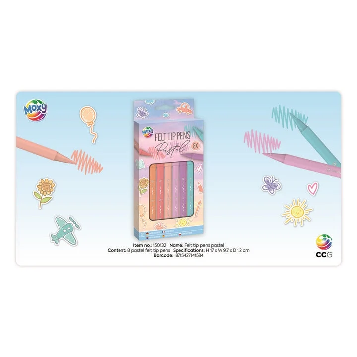 Pastel Markers, Set of 8
