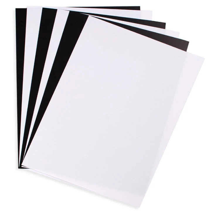 Shrink Film, Black and White, Set of 6