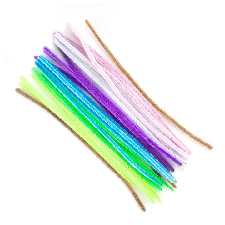 Pastel Chenille Stems - 30 cm x 8 mm / 25 pcs