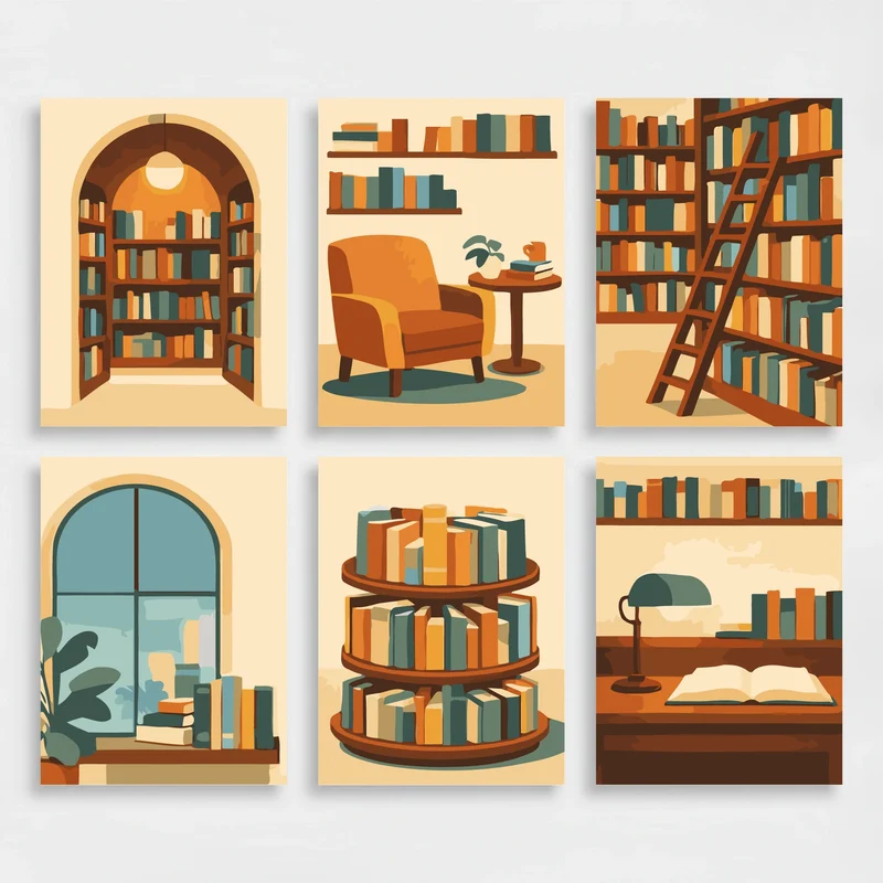 Libraries - Mini Paint by Numbers Set