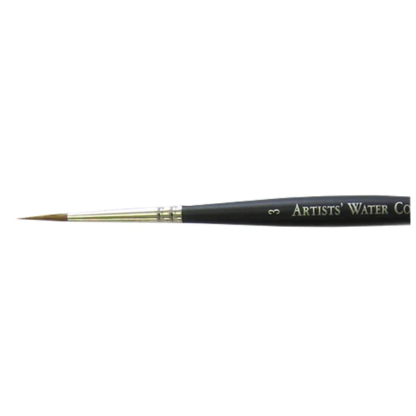 Winsor and Newton - Artists' Watercolour Sable Rigger Short Handle Brush - No. 3