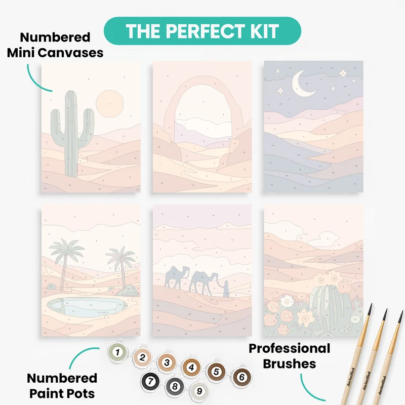Deserts - Mini Paint by Numbers Set