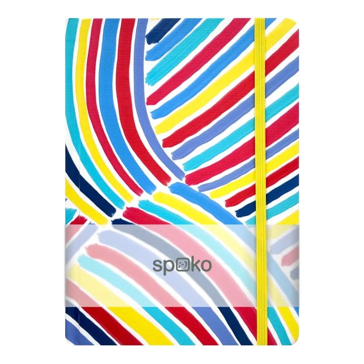 Spoko A5 Lined Notebook, 96 Pages - Blue Brush
