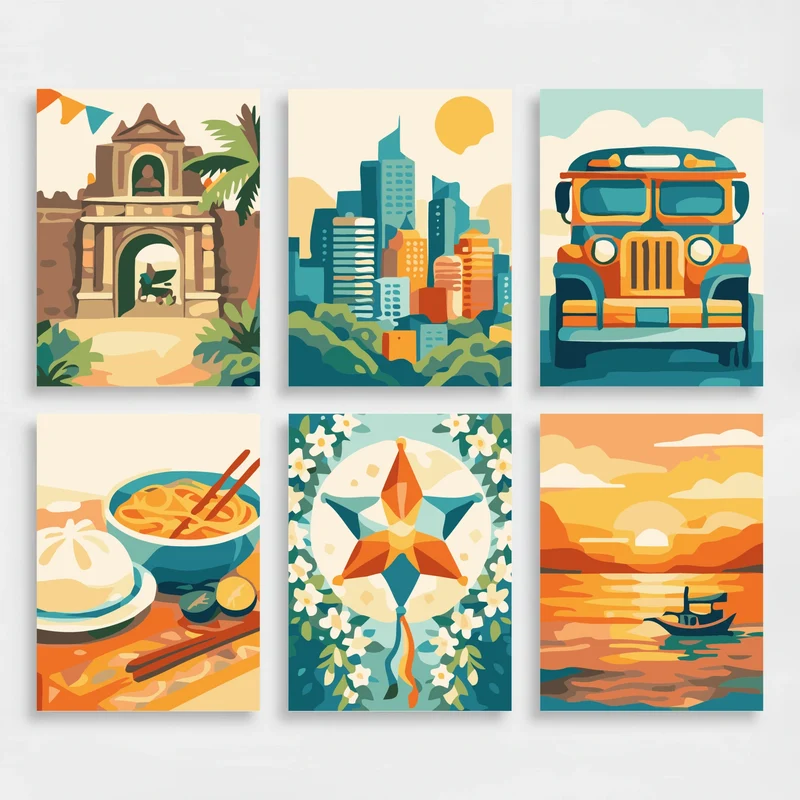 Filipino Heritage - Mini Paint by Numbers Set