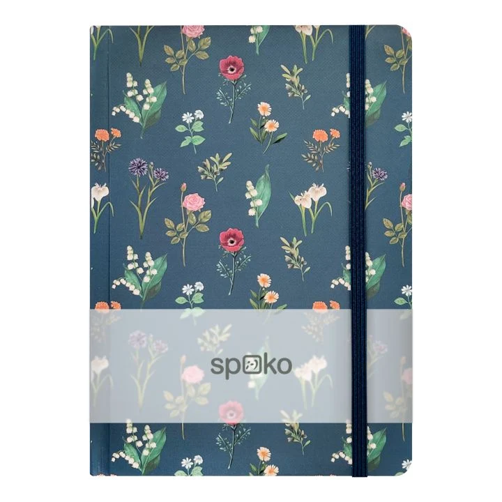 Spoko A5 Lined Notebook, 96 Pages - Flowers
