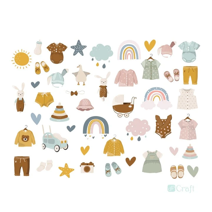 Baby Paper Cutouts – Set of 50