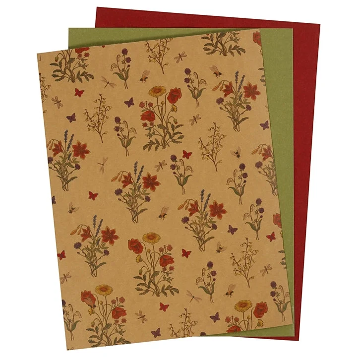 Faux Leather Paper Flowers, 3 Sheets, 1 Pack