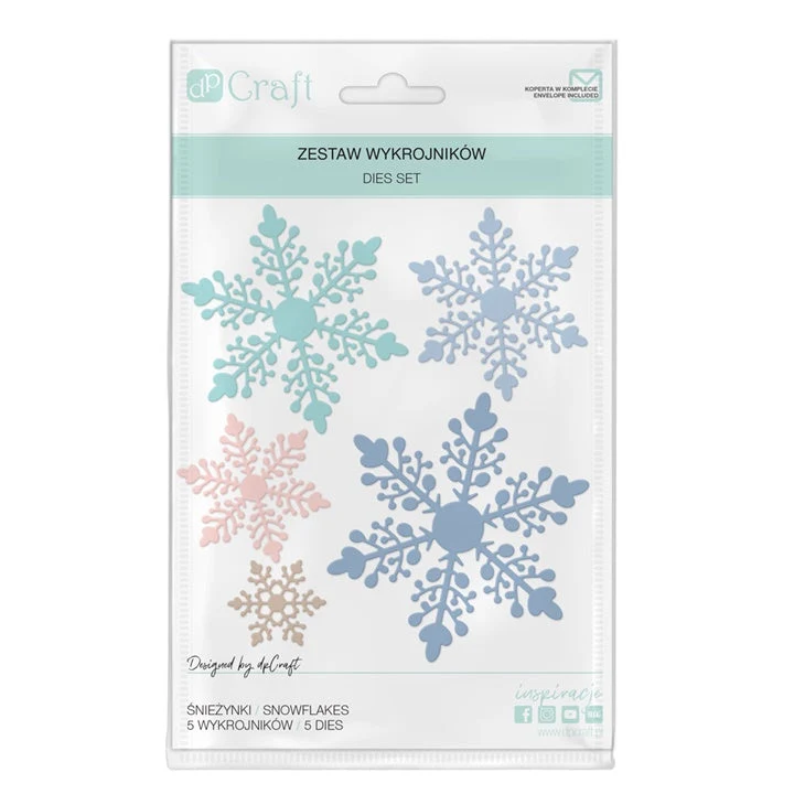 Snowflakes Die-Cutting Template, Set of 5