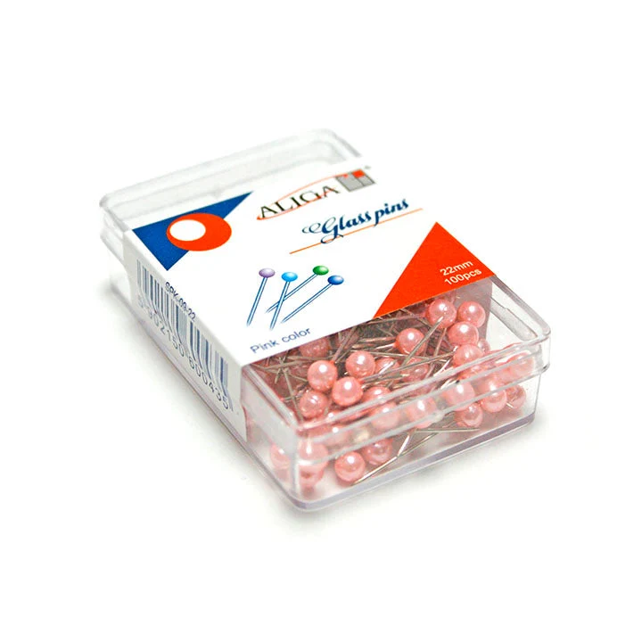 Pins with Colored Heads, 22 mm / 100 pcs