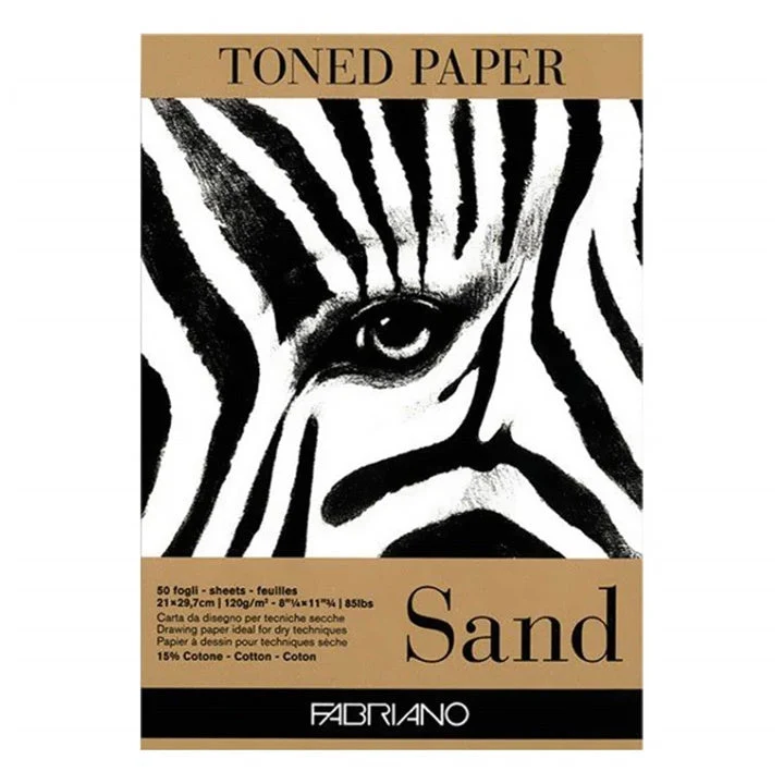 FABRIANO Drawing Pad, Brown TONED SAND