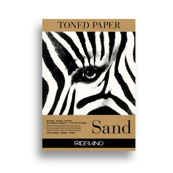 FABRIANO Drawing Pad, Brown TONED SAND