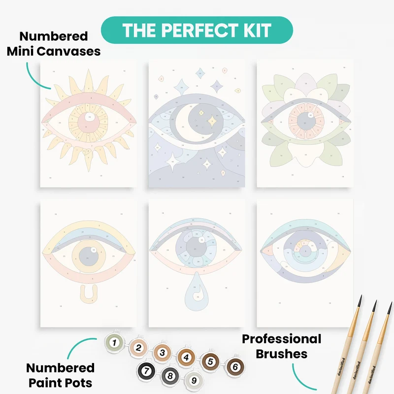 Eyes - Mini Paint by Numbers Set