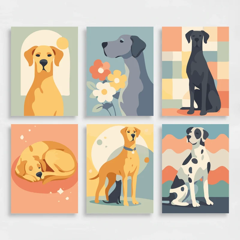 Beloved Companions - Mini Paint by Numbers Set