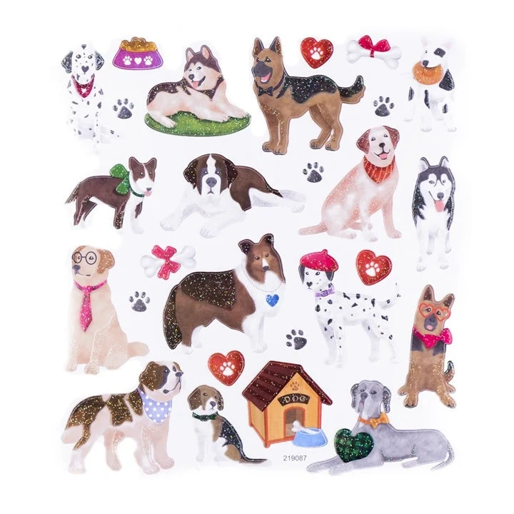 Glitter Stickers | Dogs, 27 pcs
