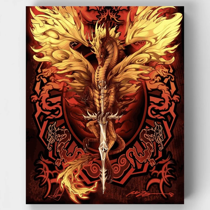 Dragonsword Flameblade - Paint by Numbers Kit