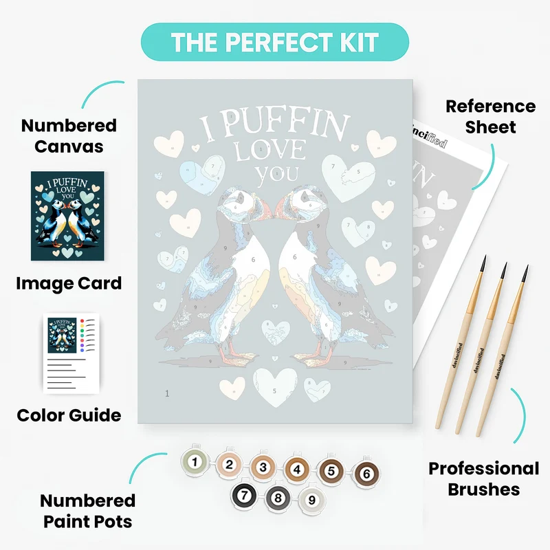I Puffin Love You - Paint by Numbers Kit