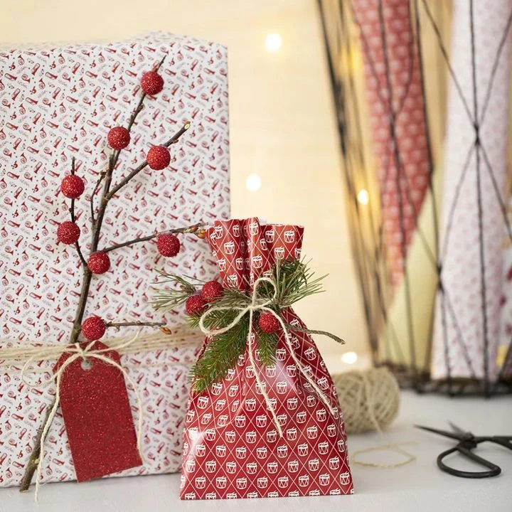 Christmas Paper Bags, Set of 8