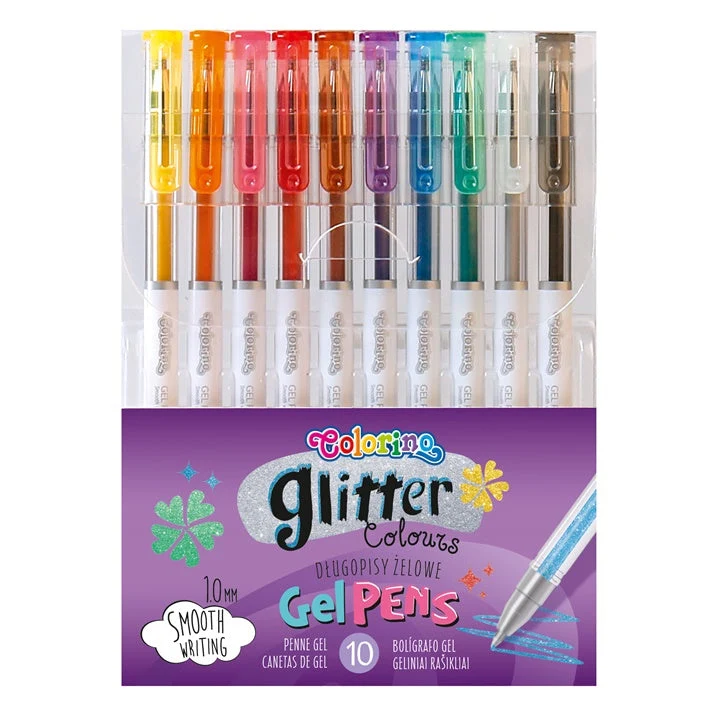 Colorino Glitter Gel Pens, Set of 10