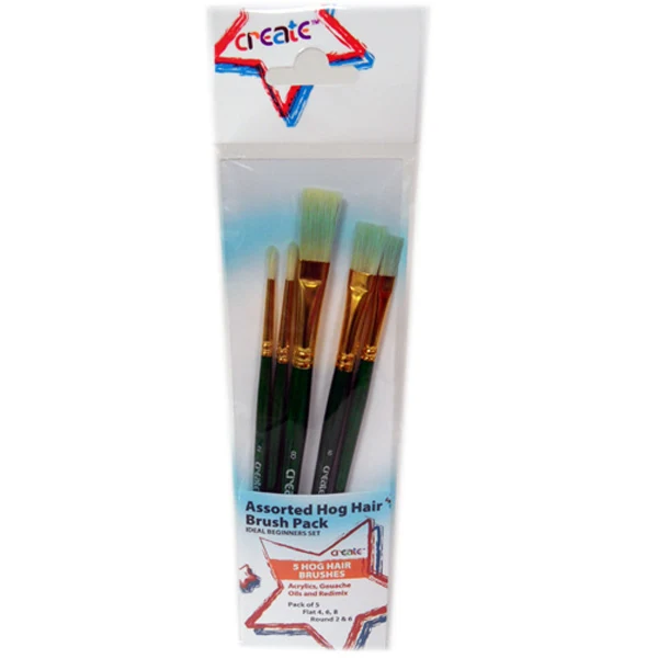 Create - 5 Hog Brush Set
