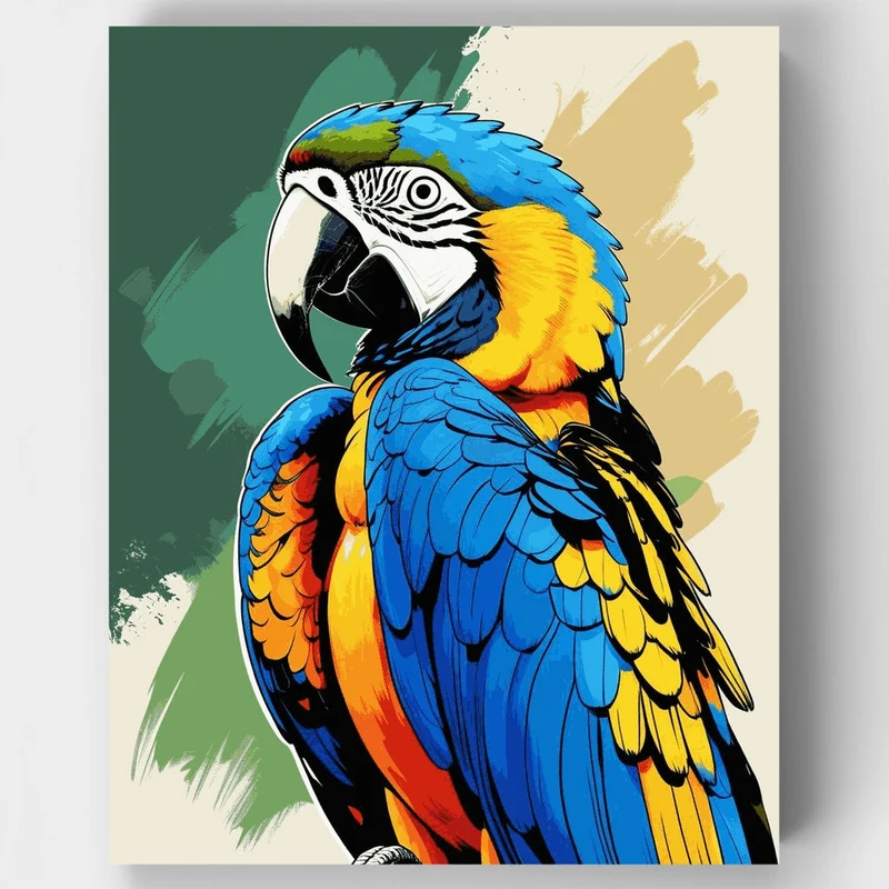 Blue and Gold Macaw - Paint by Numbers Kit