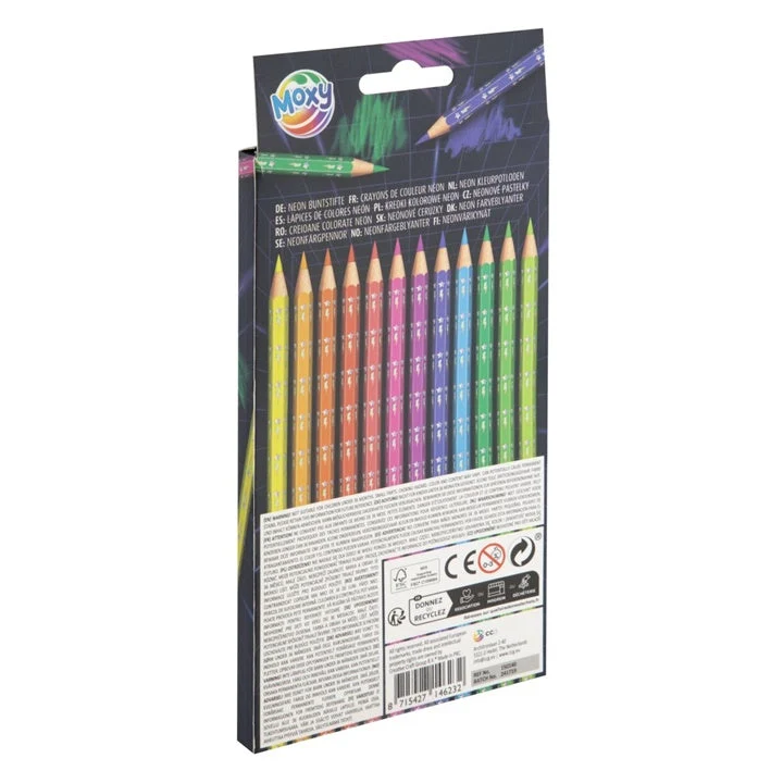 Neon Colored Pencils, Set of 12