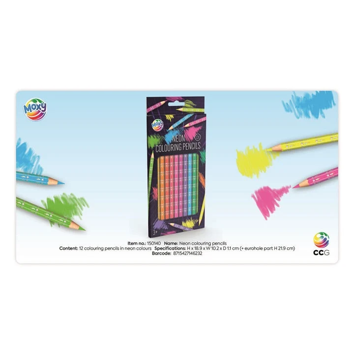 Neon Colored Pencils, Set of 12