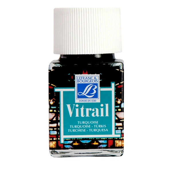 Lefranc & Bourgeois - Vitrail Glass & Tile Paint - 50ml Turq Blue