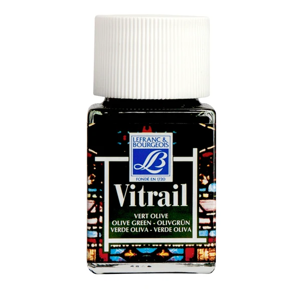 Lefranc & Bourgeois - Vitrail Glass & Tile Paint - 50ml Olive Green
