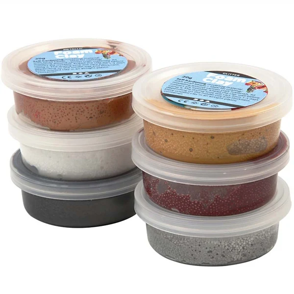Create Craft - Foam Clay - assorted metallic colours 6x14 g