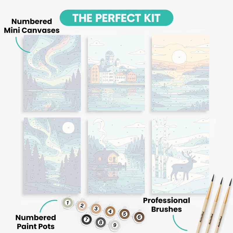Nordic Wonders - Mini Paint by Numbers Set